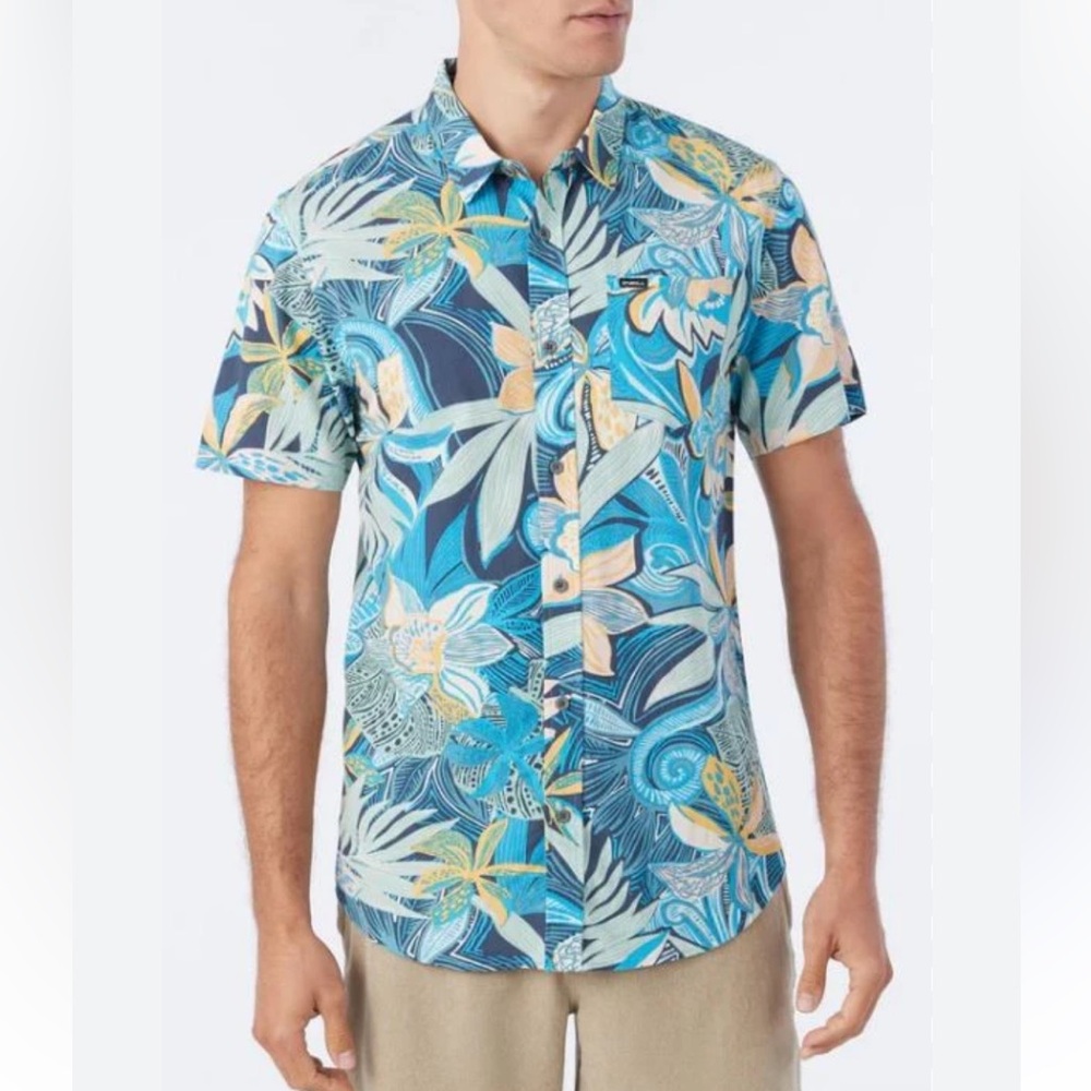 O’NEILL XXL short sleeve button down funky and fun floral shirt  🤙